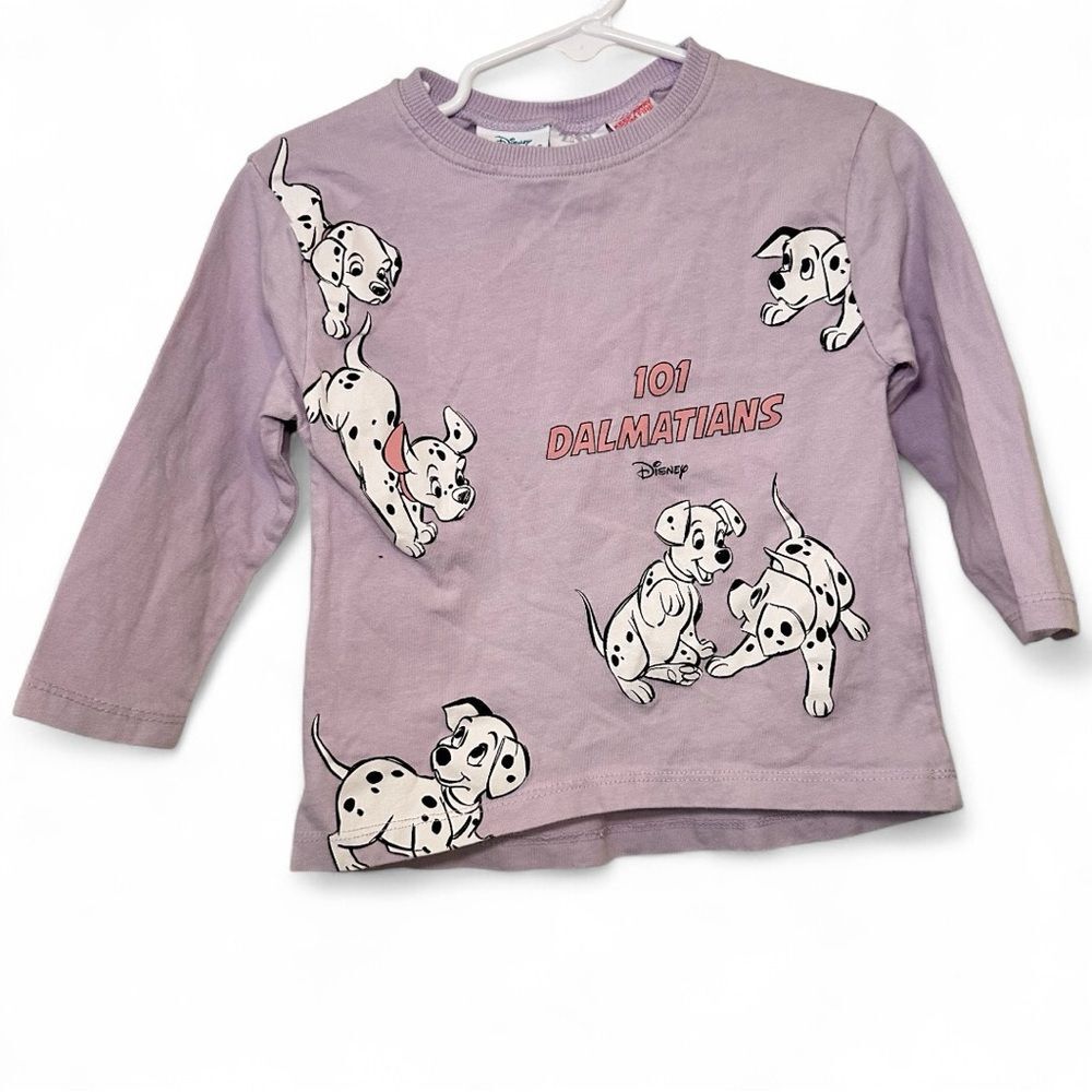 Zara Disney 101 Dalmatians Baby 9-12 Months purple Long Sleeve Tee 80cm